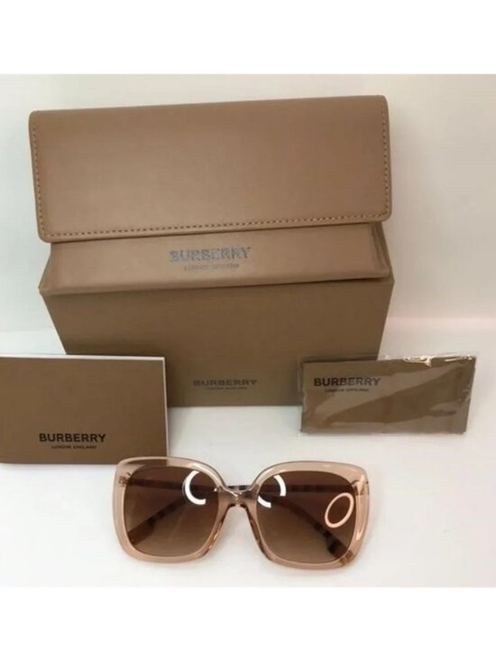 New - ? Original Burberry Caroll Gradient Brown Square Ladies Sunglasses BE432 main image 8